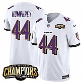 Men & Women & Youth Baltimore Ravens #44 Marlon Humphrey White 2023 F.U.S.E. AFC North Champions Vapor Limited Jersey,baseball caps,new era cap wholesale,wholesale hats